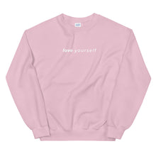 Load image into Gallery viewer, love yourself crewnecks
