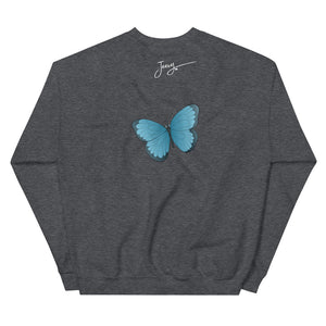 GRATEFUL FOR LIFE BUTTERFLY CREWNECKS