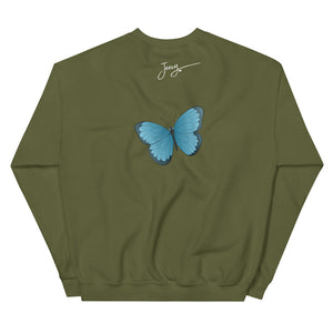 GRATEFUL FOR LIFE BUTTERFLY CREWNECKS