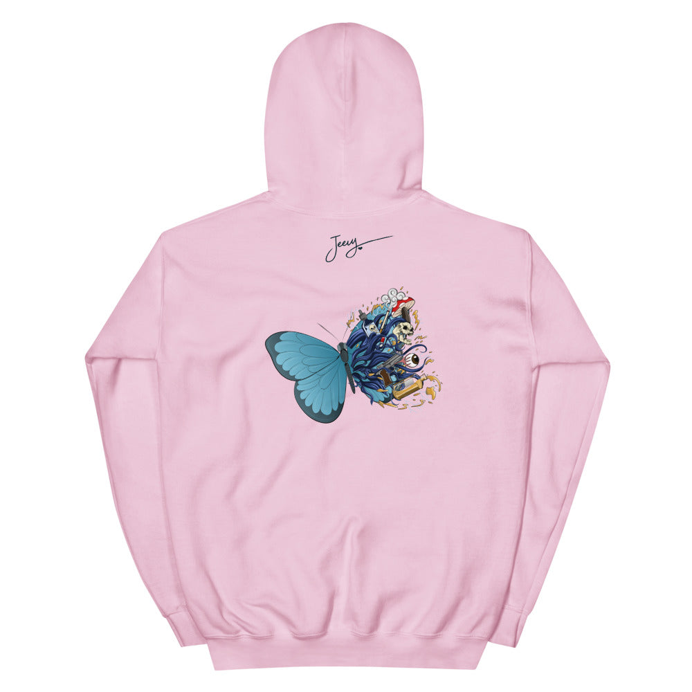 CORRUPT BUTTERFLY HOODIES (white